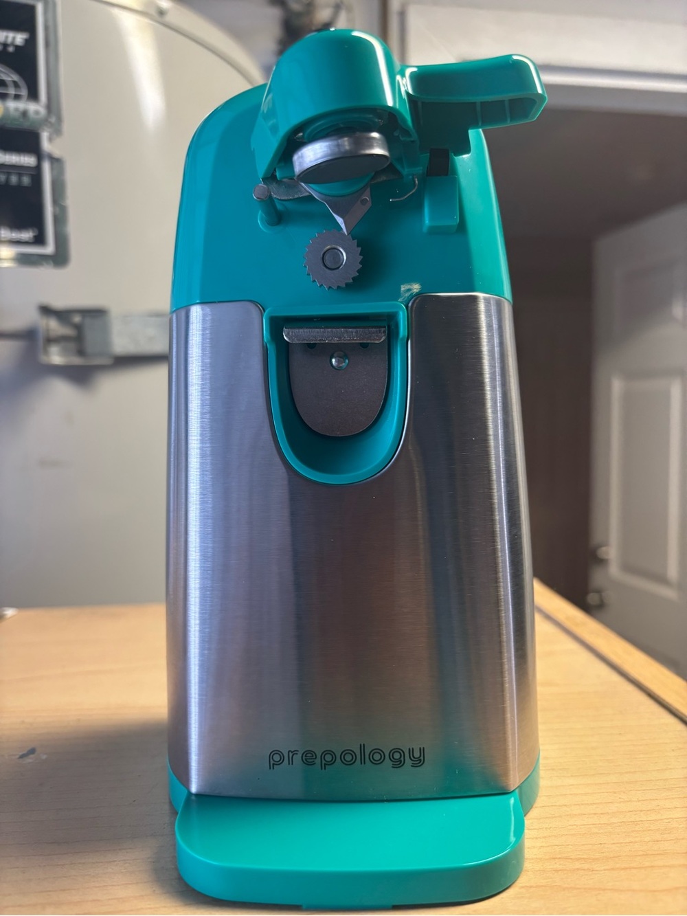 Prepology Turquoise Electric Can Opener - Stainless Steel